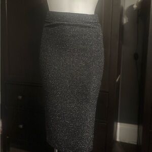 Sanctuary Black and White Striped Pencil Skirt